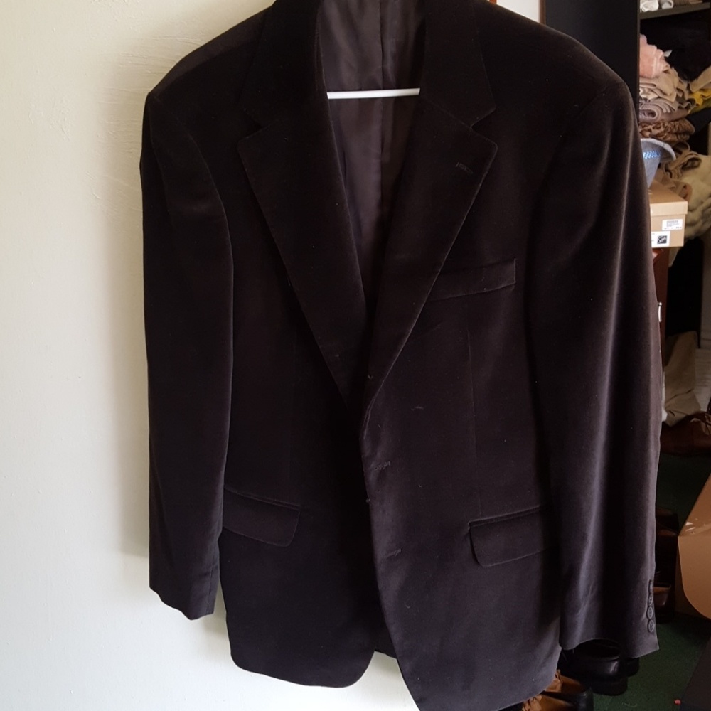 John Bartlett men's velvet blazer.